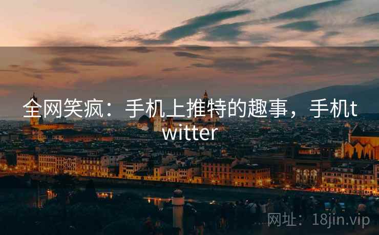全网笑疯:手机上推特的趣事,手机twitter